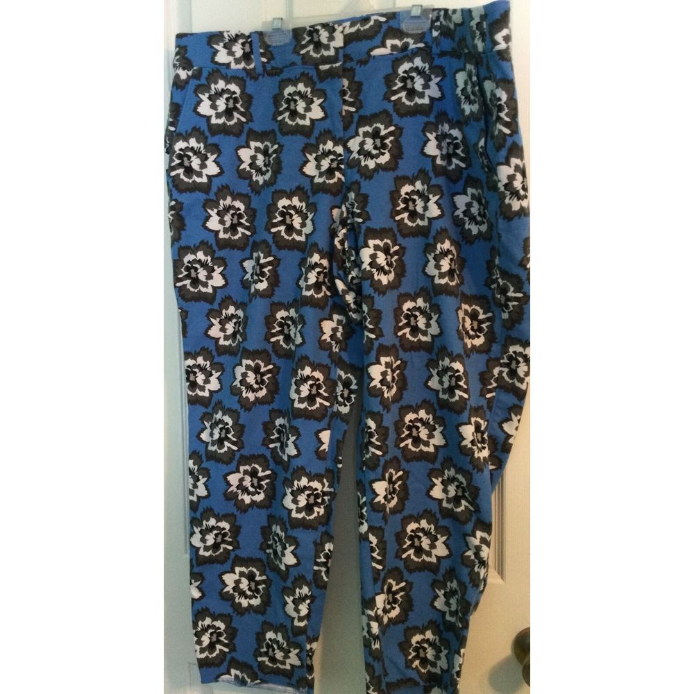 Lane Bryant The Lena Womens‎ Capris 20w Floral Blue